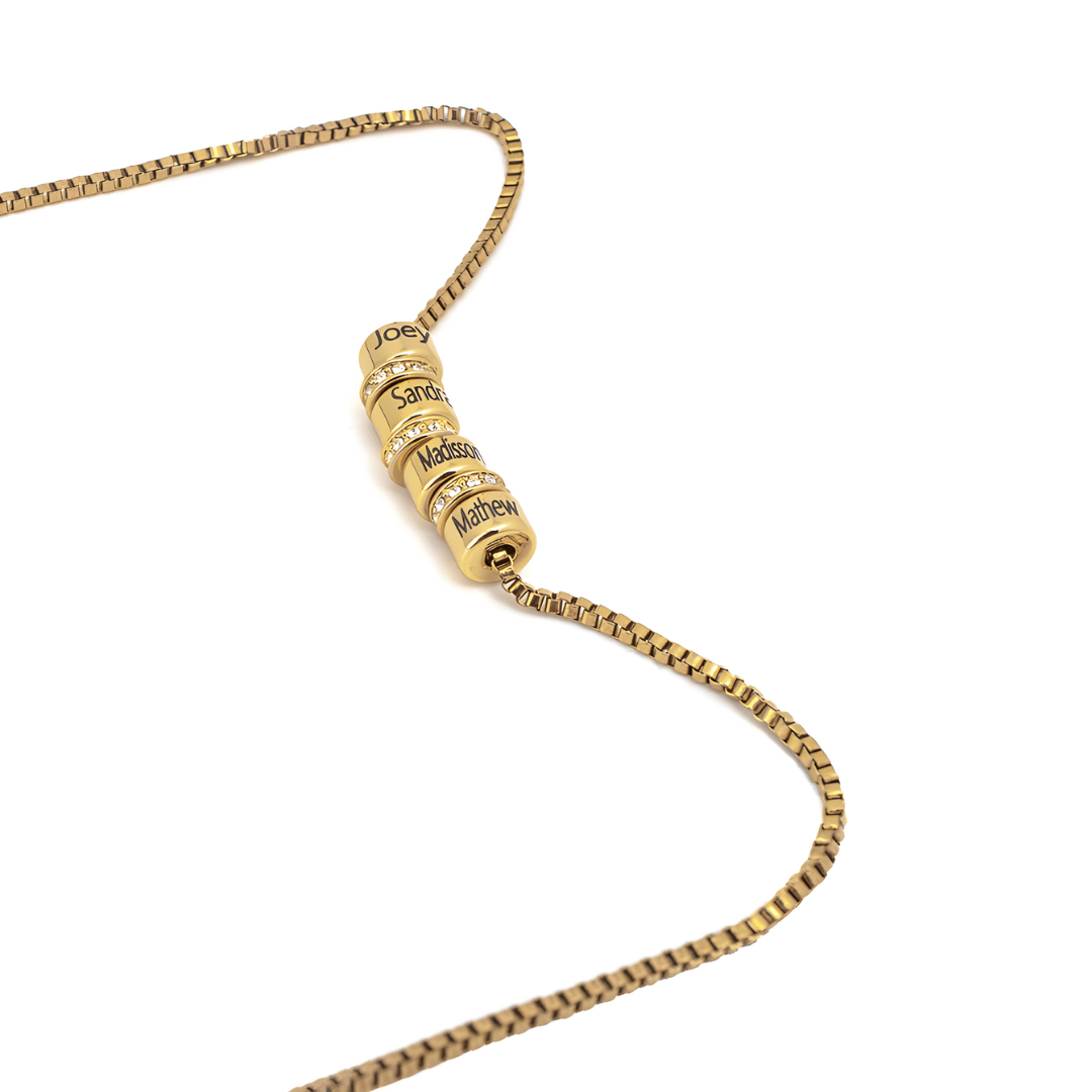 Multiple Rings Names Necklace